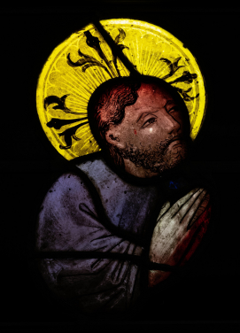 《耶穌於花園中苦惱》
佚名
可能德國拉芬斯堡，約1400年
玻璃
高：30.9厘米；
闊：20.2厘米
麥卡錫蒐藏
圖片來源：Mark French
